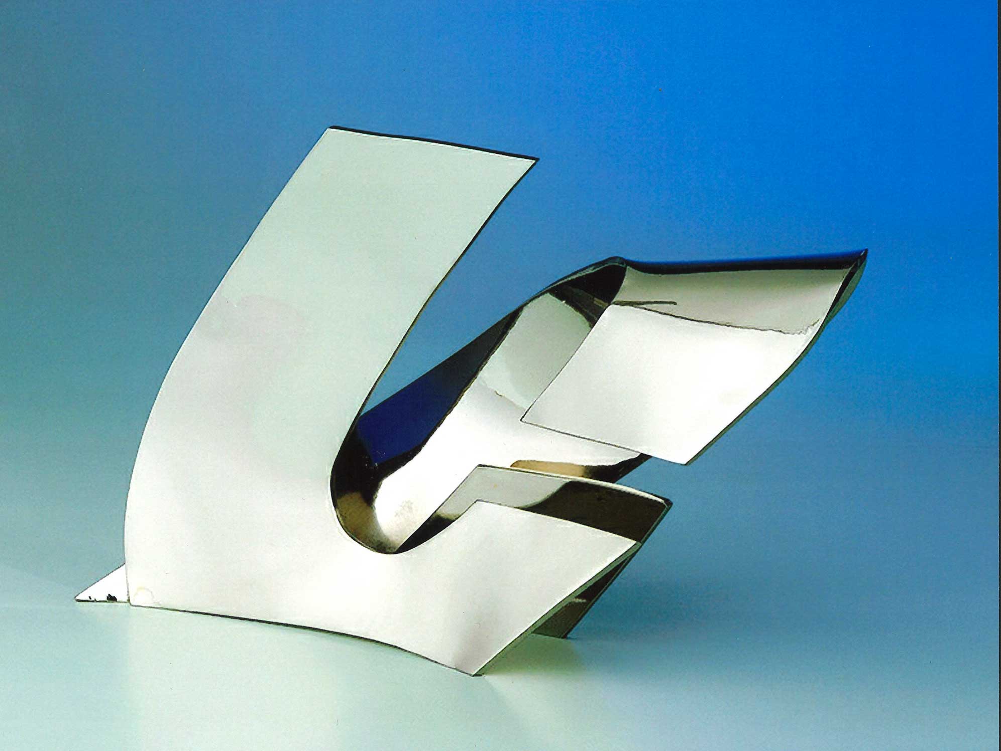 PENSIERO 1999 1999, ottone cromato, cm. 26x15x42
