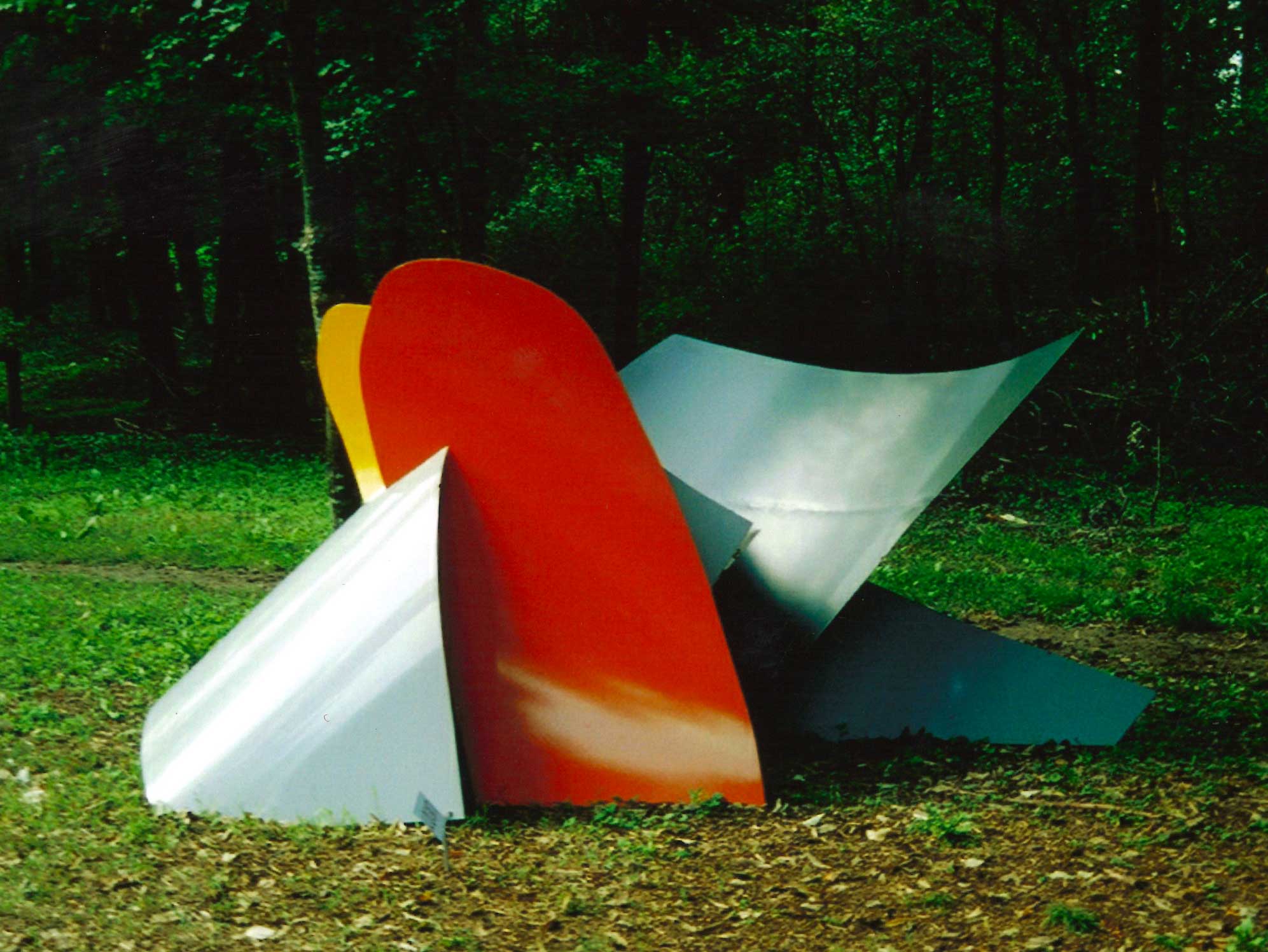 PENSIERO COMPLESSO 18-05-2005 2005,ottone smaltato, cm. 165x380x200 circa