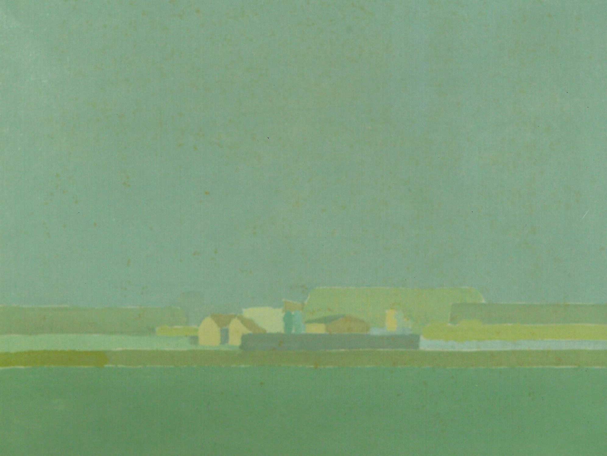 RISAIE A VERCELLI 1969, smalto su tela, cm. 50×60
