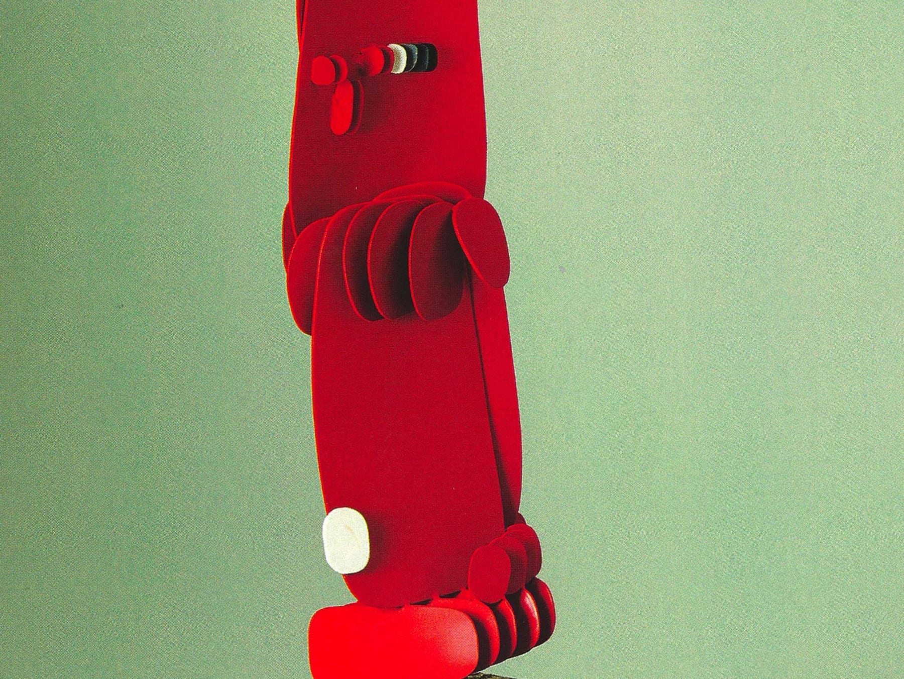 TOTEM DEL PENSIERO 1991, ottone smaltato, cm. 62x15x8