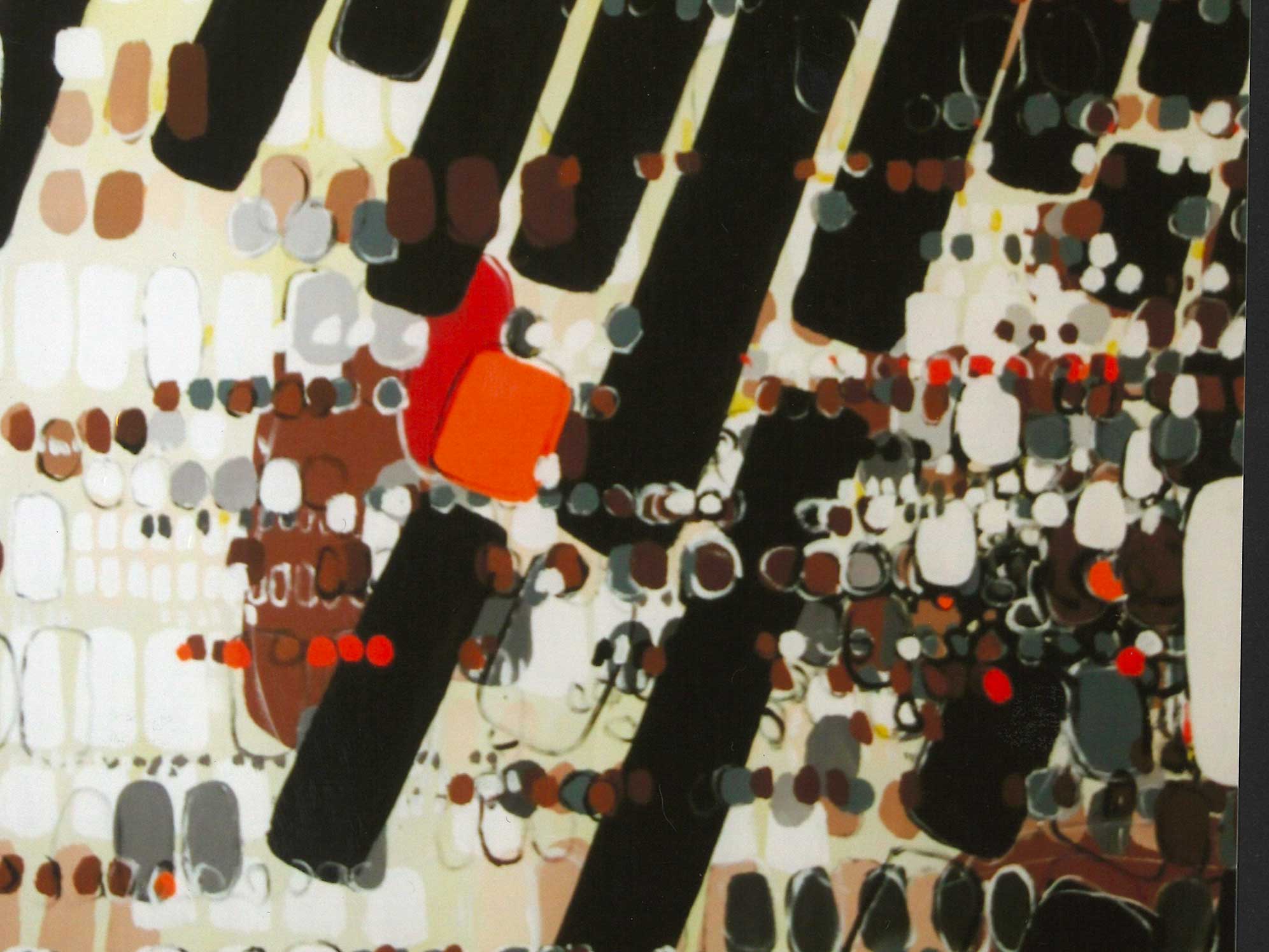 INTERFERENZE 1992, acrilico su tela, cm. 140×120